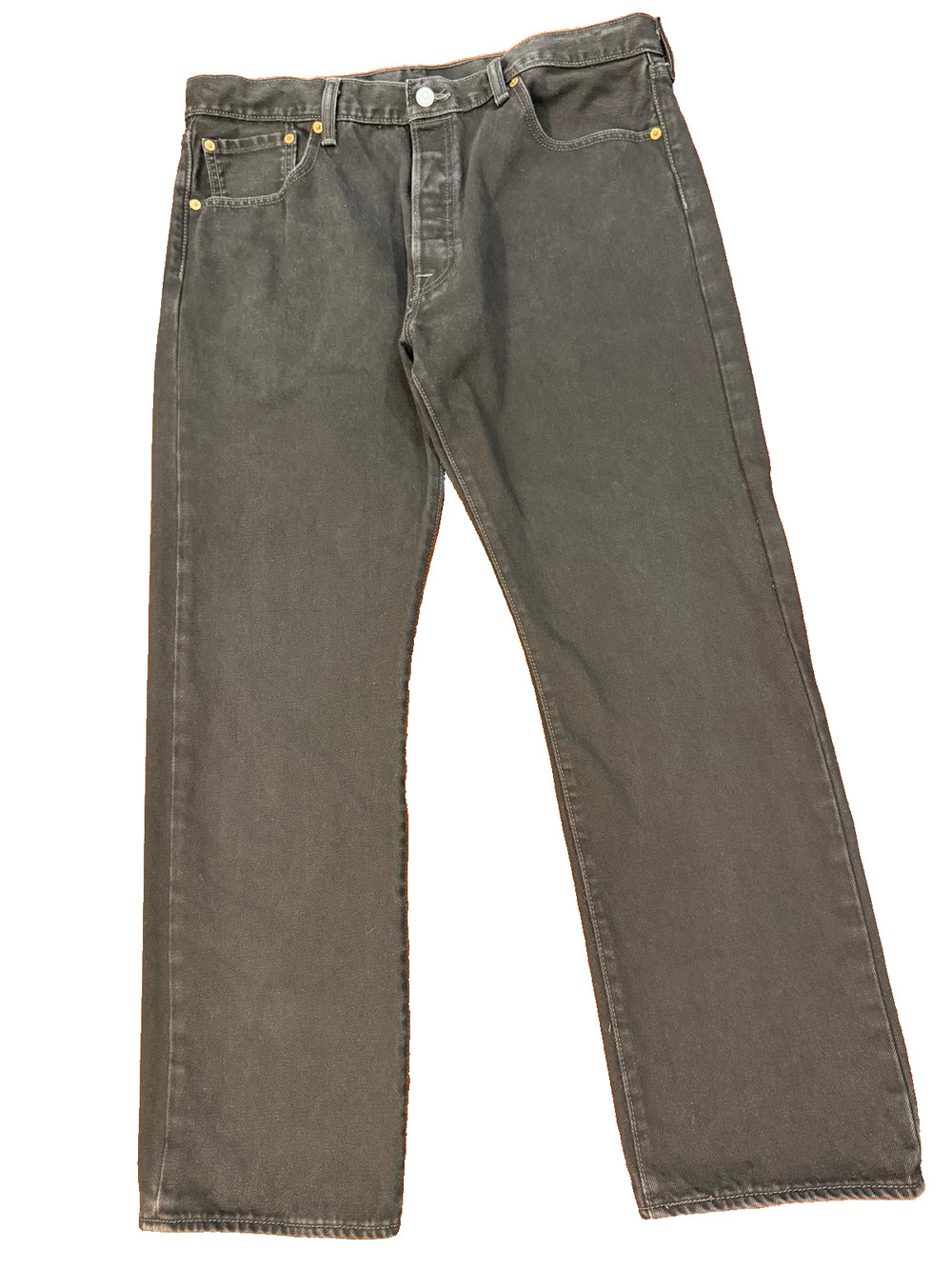Levi's 501 Jeans Mens 38x30 Black Cotton Denim Straight Workwear Utility Travel